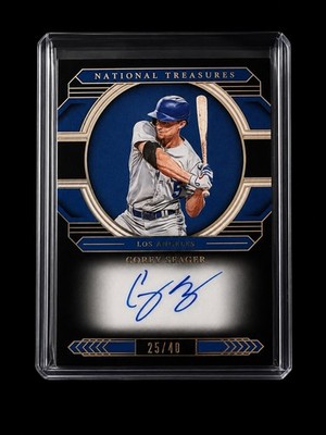2020 National Treasures Corey Seager Midnight Signatures Auto #25/40 Dodgers SSP