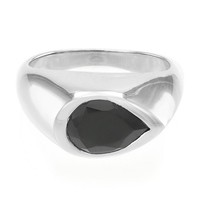 Cavill Ring Schwarzer Spinell 1,89Ct Tropfen 925 Silber Damen Schmuck