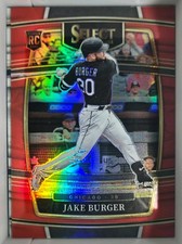 Jake Burger 2022 Panini Select - Concourse  #17 Red Prizm 85/199 (RC) White Sox