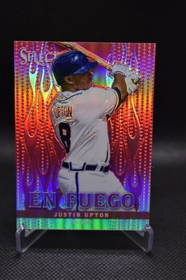 Justin Upton 2013 Panini Select En Fuego Prizm Atlanta Braves