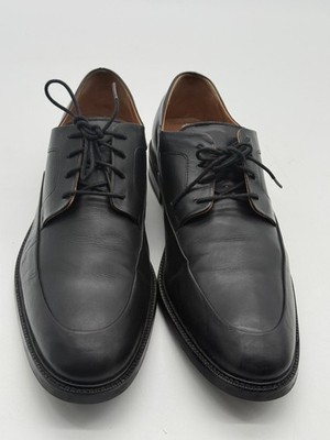 Cole Haan Grand OS Mens Black Leather Apron Toe Derby Dress Shoes Size 11.5 M