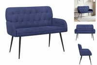 2-Sitzer-Sofa Mit Metallbeinen 2-Sitzer Polizeiblau Samt