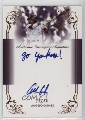 2013 Leaf Trinity Inscription 19/30 Angelo Gumbs #DTI-AG3 Auto 2s2