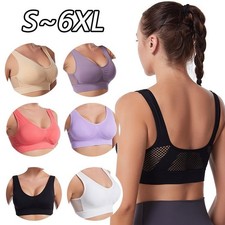Womens Seamless Comfort Bra Sports Bra Gym Crop Top Vest Bandeau Bra Plus Size