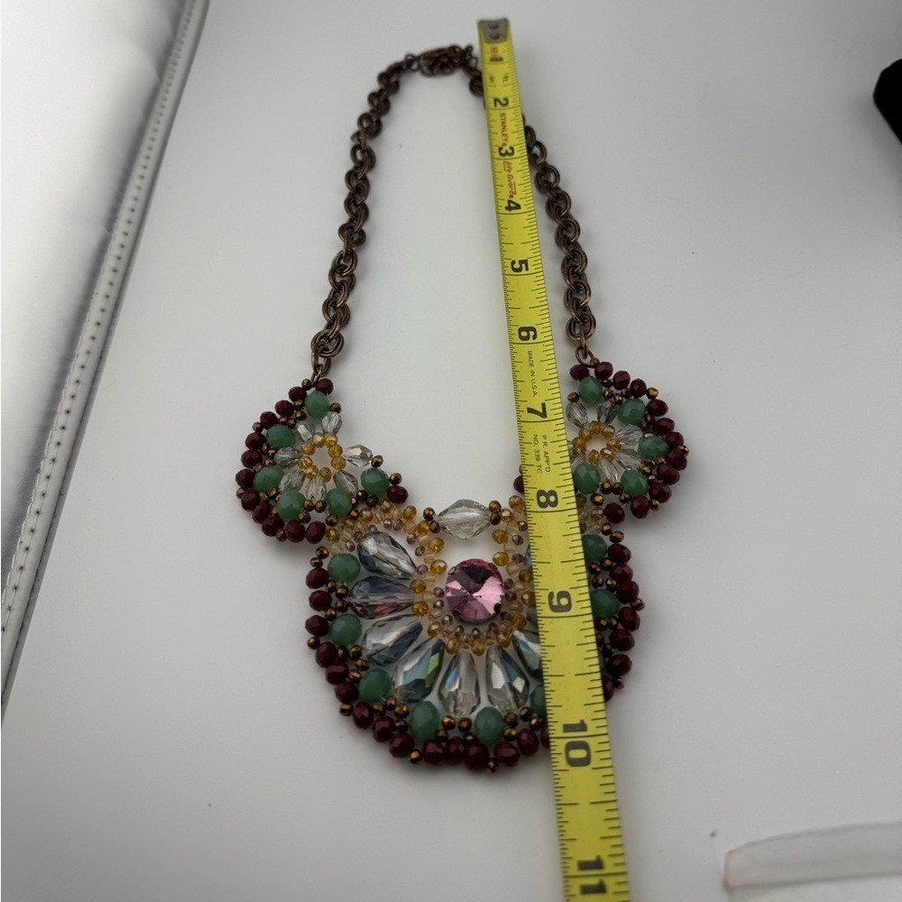 Elegant Multicolor Statement Beaded Necklace - image 3
