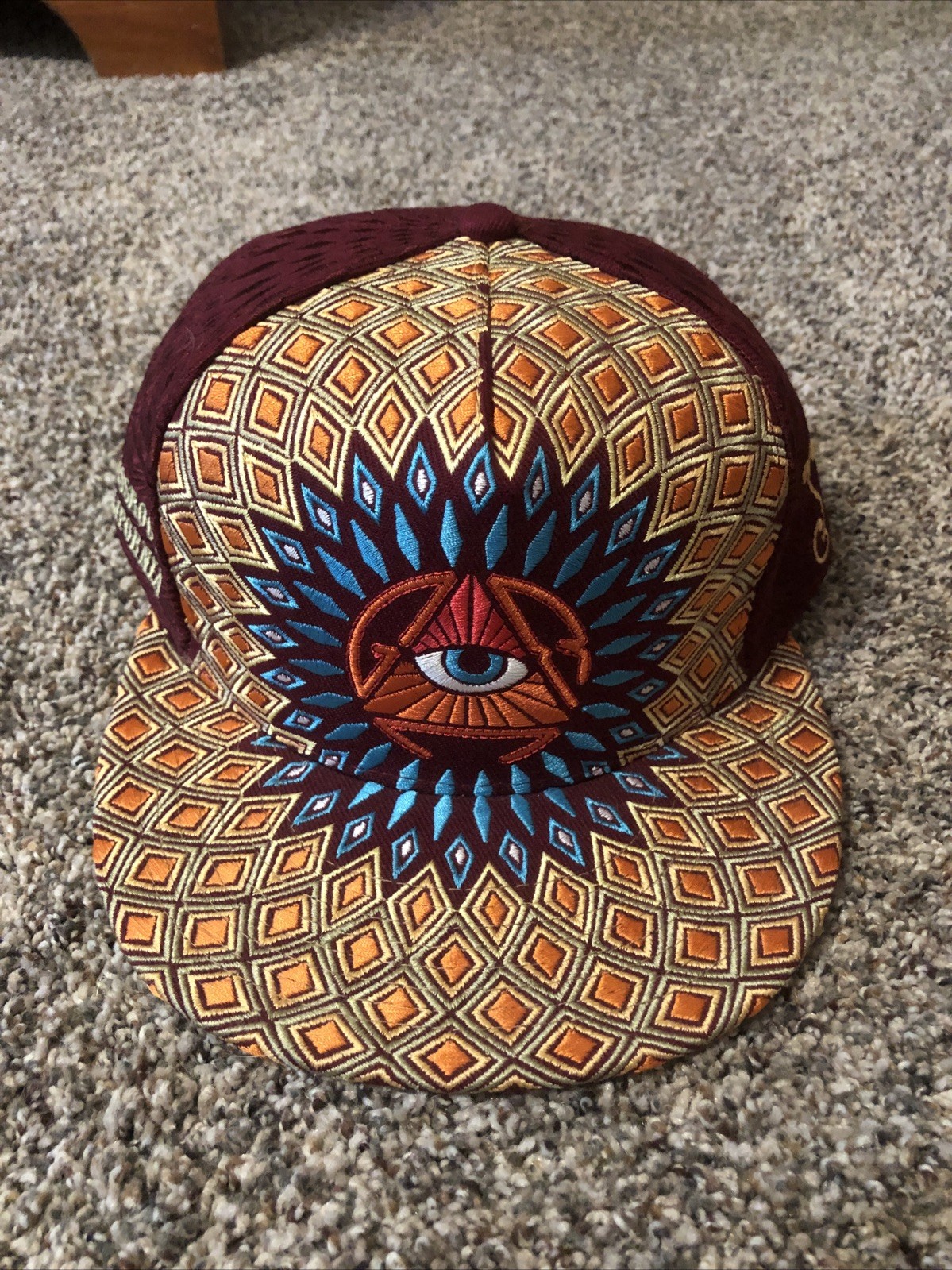 RARE Grassroots California ￼Limited Edition Cap Hat Fitted  7 1/4 Psych Eye EXC