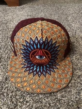 RARE Grassroots California ￼Limited Edition Cap Hat Fitted  7 1/4 Psych Eye EXC