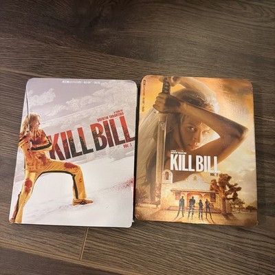 Kill Bill Vol 1 and Vol 2 (4K UHD, Blu-Ray, Slipcovers) New Sealed