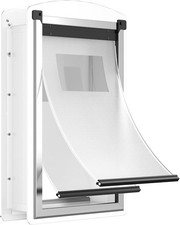Dog Door for Wall Steel Dog Door with Telescoping Tunnel Weatherproof Pet Door