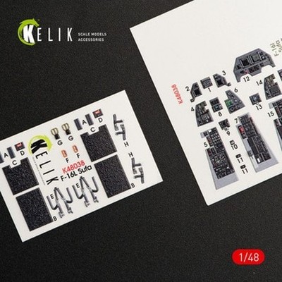 Reskit K48038 1/48 Kelik F-16I Sufa Innenraum 3D Decals Für Kinetic Kit
