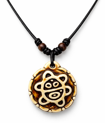Puerto Rico Boricua Taino Necklace Coqui Sun Cemi Adjustable Cord