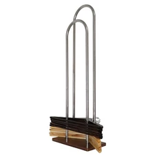 Hanger Stacker, Wood & Stainless Steel Hanger Storage Rack, Large (32.7" H), ...