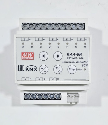 MEAN WELL KAA-8R Eac Knx 8CH Universal Stellmotor 16A 230VAC Neu   Offen Kiste