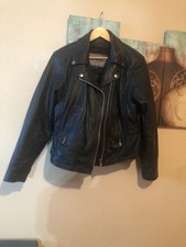 UNIK Vintage women  s Leather Biker Jacket size L