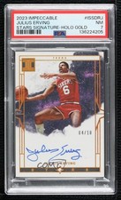 2023 Impeccable Stars Signatures Holo Gold 4/10 Julius Erving PSA 7 Auto HOF h8q