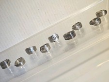 Lot Of 9 Handmad crafted Stainless  Silver Plated Spoon Rings Various Sizes