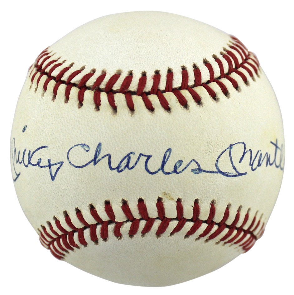 Mickey Charles Mantle Autographed Signed New York Yankees Yankees Authentic Oal Baseball JSA #BB32645 