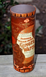 Vintage S. A. ILSLEY Holmes Coutts Larrabee GINGER WAFFERS TIN Nat'l Biscuit NYC