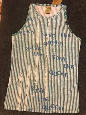 Funky Graphic Save The Queen Vest Top, XL(32  To 38  Bust), NWT