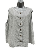 NWT J. Crew Striped linen-blend button-front ...