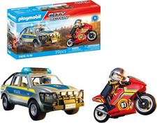 PLAYMOBIL Action Heroes Verfolgung Polizei Licht Sound Spielzeug Kinder 71875