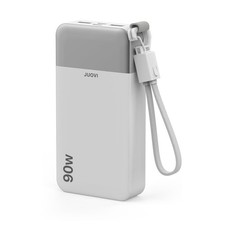 90W Power Bank 20000mAh Charging Portable Battery with Detachable Cable White US