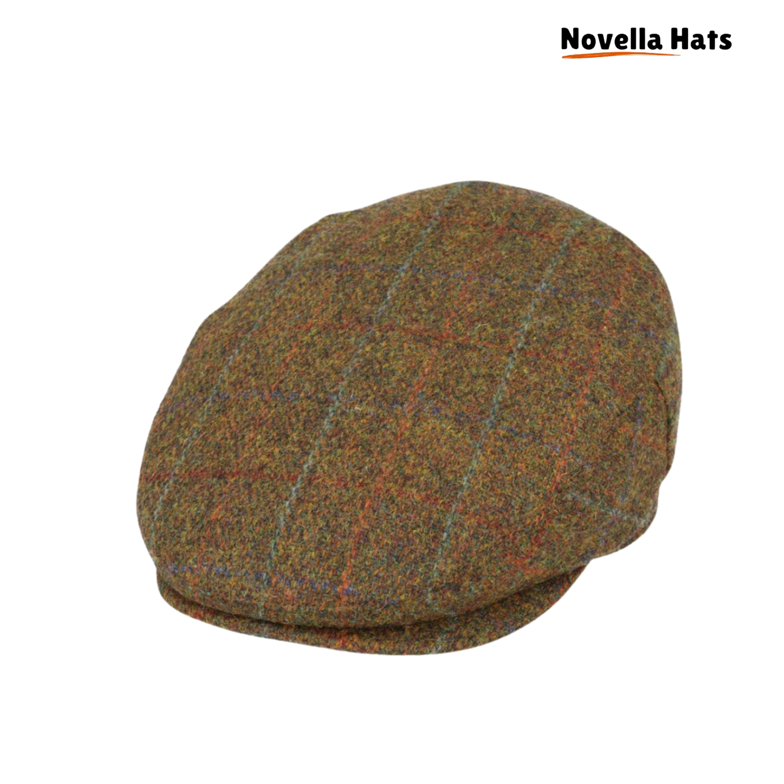 Gladwin Bond Green Harris Tweed Flat Cap Men’s 100% Wool Newsboy Hat Classic Ivy