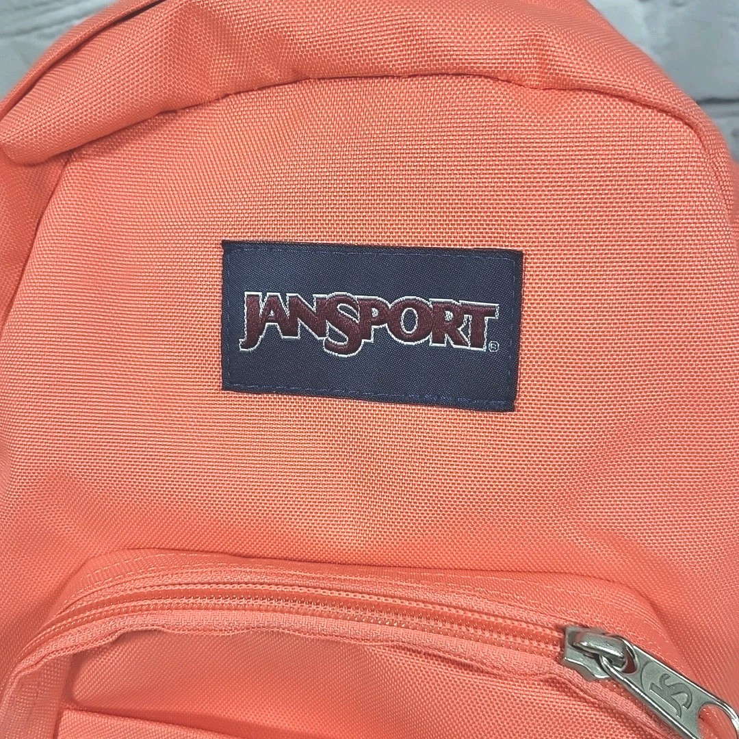 JanSport Half Pint Mini Backpack Book Bag Coral Pink Minor Flaw