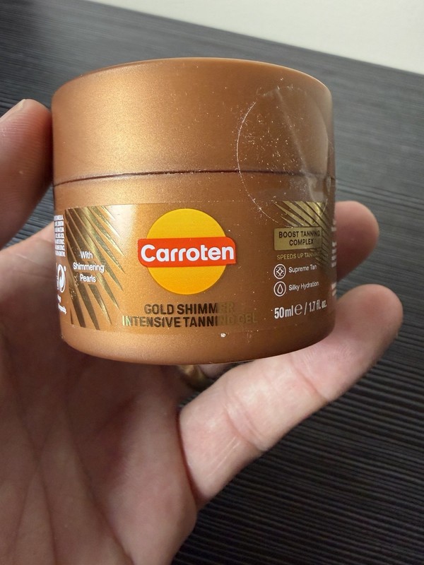 Carroten Gold Shimmer Intensive Tanning Gel 50ml/1.7 fl. oz. - New Sealed