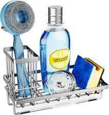 Kitchen Sink Caddy Sponge Holder, Kitchen Sink Organzier and Storage with High B