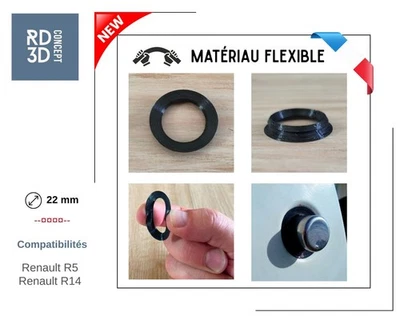 Joint de barillet de porte | Matériau flexible | Diam. 22 mm | Renault R5 R14 - Photo 1/4