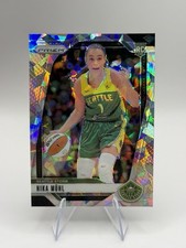 Nika Muhl 2024 Panini Prizm WNBA #75 Cracked Ice Parallel Seattle Storm Rookie