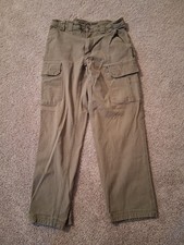 Duluth Trading Company Men's Flex Fire House Cargo Pants Olive 34x320
