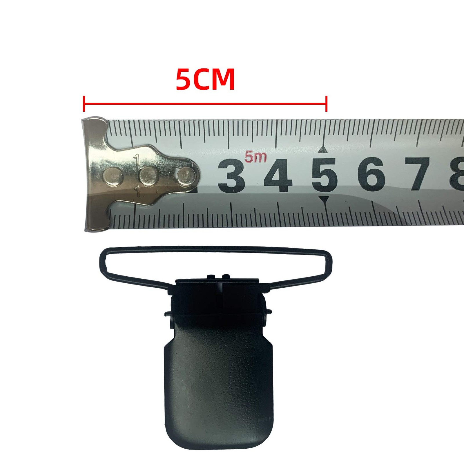 Suspender Clip Black Plated Heavy Duty Suspender Clip with Plastic Gripping T