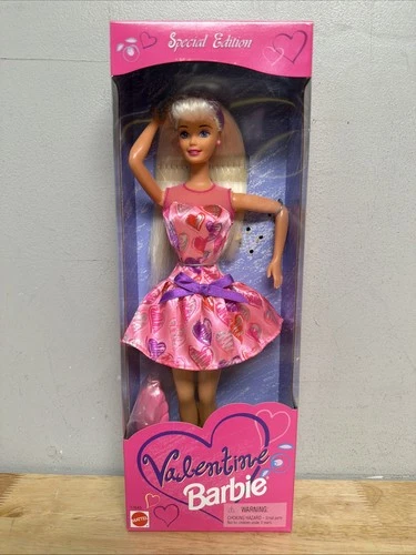 Valentine Barbie w/ Hair Brush Mattel 1997 Valentines 17649 Special Edition