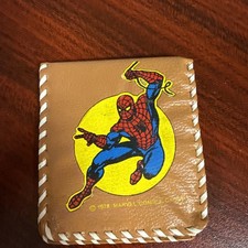Vintage 1978 Marvel Kids SPIDER-MAN Brown Plastic Wallet