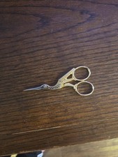 Gingher Gold Stork Embroidery Scissors  Italy 