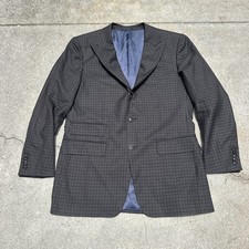 SUITSUPPLY Washington Blazer Mens US 44 Dark Check Plaid VBC Super 120 s Wool