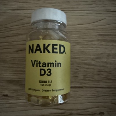 Vitamin D3 5000 IU Vit D Supplement 200 Softgels-1 per serv EXP 7/29 NEW