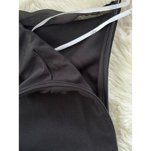 Lulus Peak Sophistication Black Sheer One-Shoulder Maxi Dress L Formal Sheer - Picture 10 of 13