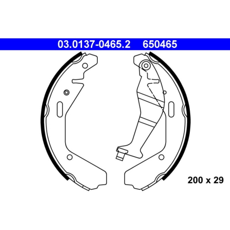 Ate Kit Ganasce Freno 03.0137-0465.2 - Immagine 2