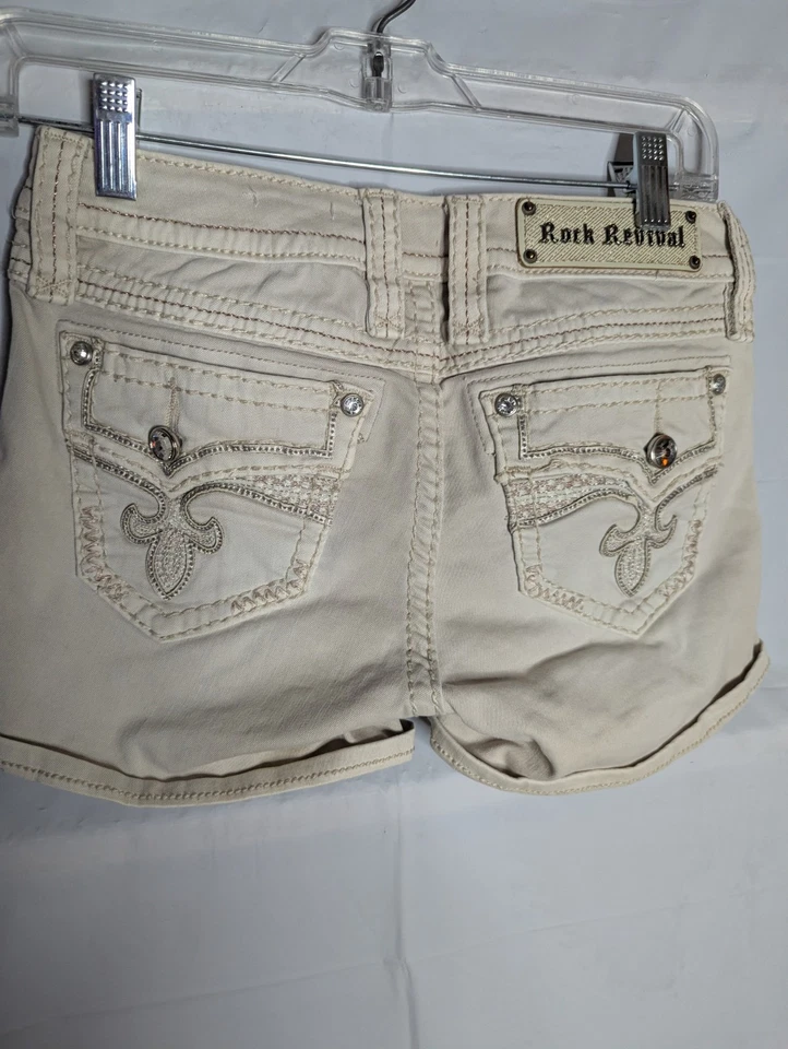 Rock Revival 女式短裤 25 x 3 码米色/象牙白/奶油色  — 第 2/4 张图片