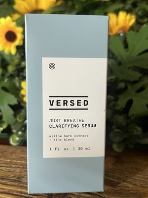 Versed Just Breathe Clarifying Face Serum w/ Willow Bark & Zinc 1 fl oz ~ NIB