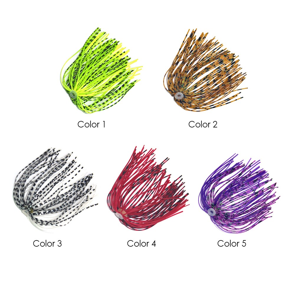 5 PCS 13cm Jig Skirt Silicone Skirts Rubber Skirts Fishing Skirt Baits Fishing