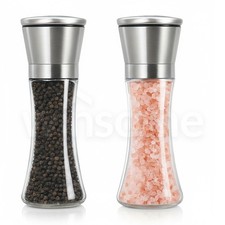 Pepper & Salt Grinder Set Mill Adjustable Stainless Steel Shaker Coarse 1/2/4 pc