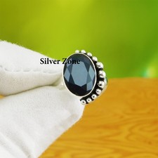 Black Onyx Ring  925 Sterling Silver  Vintage Ring  Women's Ring  SZ 5-13