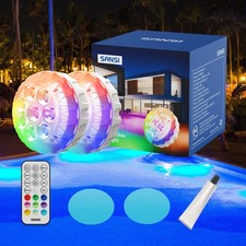 2026 SANSI LED Swimming Pool Light Underwater IP68 Waterproof RGB Spa Pond Lamp