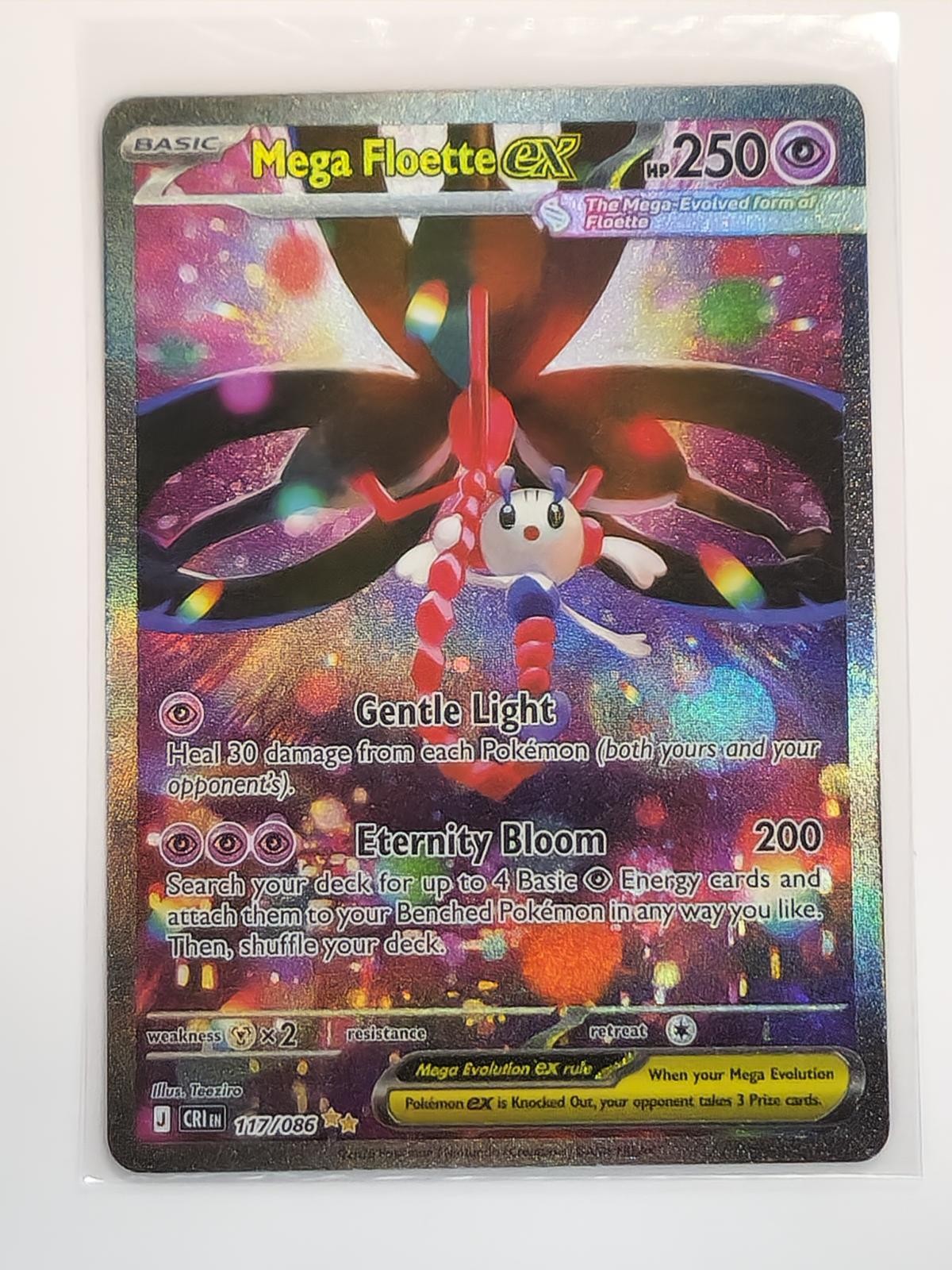 Mega Floette ex 117/086 Holo Special Illustration Rare Chaos Rising Pokemon NM