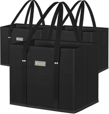Ultra-Sturdy Blossom Season Reusable Grocery Bags – 3-Pack Water-Resistant Totes