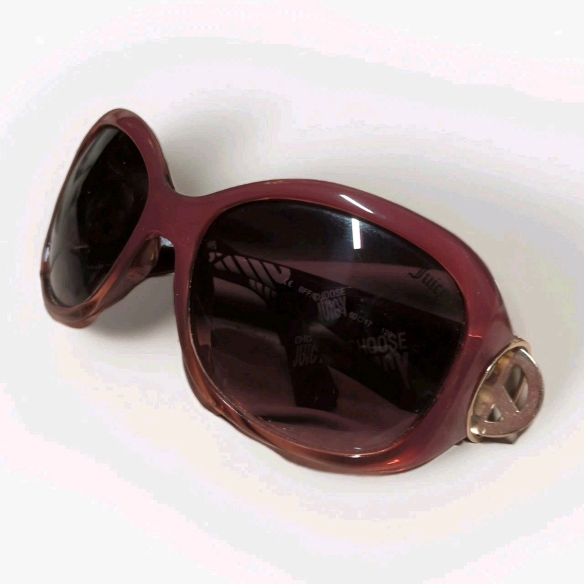 Juicy Couture Limited Edition BFF Peace Sign Sunglasses Y2K Pink